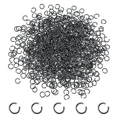 Long-Lasting Plated Aluminum Open Jump Rings ALUM-PH0001-07EB-1