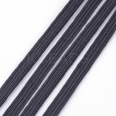 1/4 inch Flat Braided Elastic Rope Cord EC-R030-5mm-02-1
