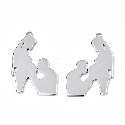 Non-Tarnish 201 Stainless Steel Pendants STAS-N098-068P-1
