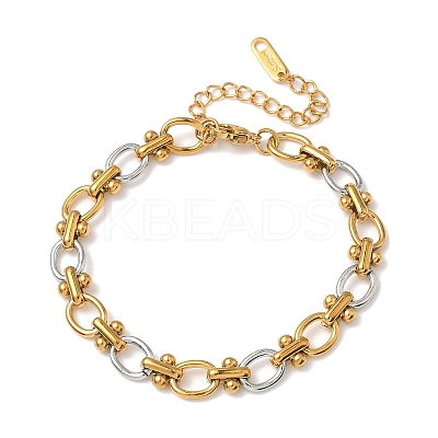 304 Stainless Steel Cable Chain Bracelets for Women BJEW-Z134-01G-1