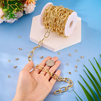DIY Aluminium Paperclip Chains Bracelets/Necklaces Making Kit DIY-TA0012-92-1