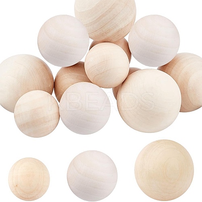 Natural Wooden Round Ball WOOD-PH0001-17-WH-1