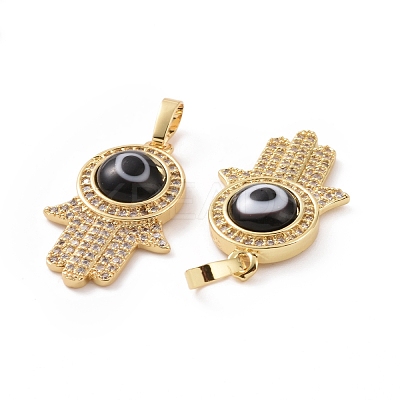 Brass Micro Pave Cubic Zirconia Pendants ZIRC-F136-03G-02-1