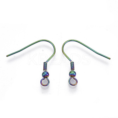 PVD Vacuum Plating 201 Stainless Steel Earring Hooks STAS-R102-38-1