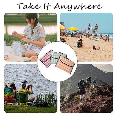 Portable Tartan Patern Non Woven Picnic Mat JX572A-01-1