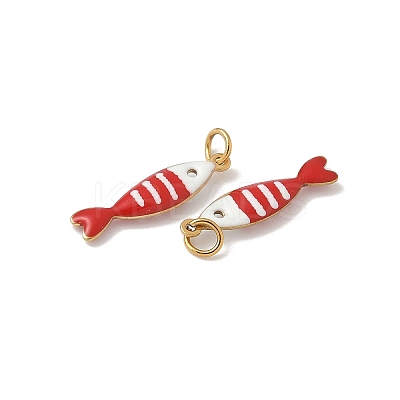 304 Stainless Steel Enamel Pendants STAS-P394-05G-03-1
