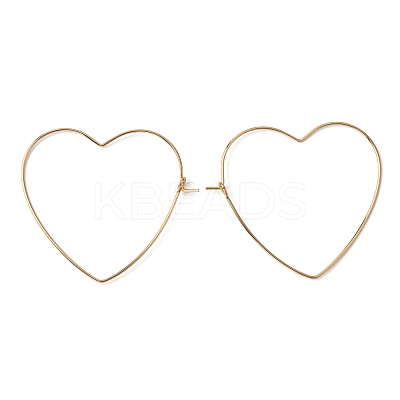 40Pcs 4 Styles Brass Hoop Earring Findings KK-BC0002-39-1