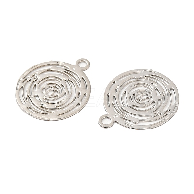 Long-Lasting Plated Brass Filigree Pendants KK-K336-25A-P-1
