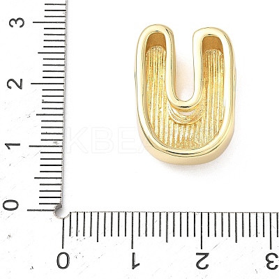 Brass Initial Beads KK-B167-27G-01U-1
