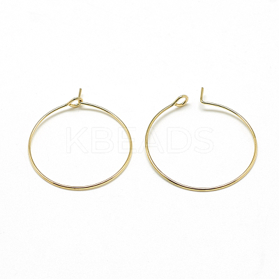 Brass Hoop Earrings KK-T032-005G-1