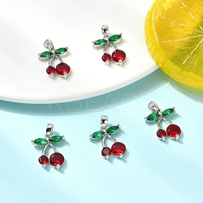 SHEGRACE Brass Cubic Zirconia Charms XGRQ3P816-625P-1