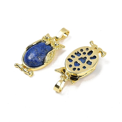 Dyed Natural Lapis Lazuli Pendant KK-F887-02G-05-1