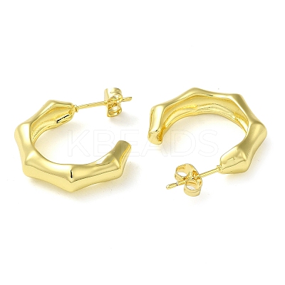 Bamboo Joint Stud Earrings EJEW-G373-07G-1