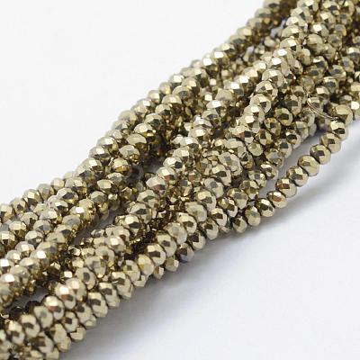 Electroplate Glass Beads Strands EGLA-J144-FP-A04-1