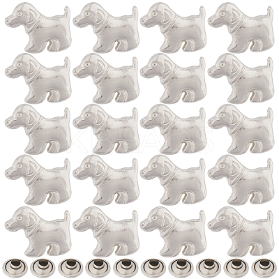 Dog Shape Alloy Garment Collision Rivets FIND-GF0004-80-1
