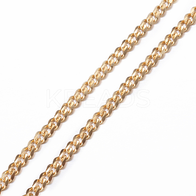 304 Stainless Steel Curb Chain Necklaces X-NJEW-P147-04G-1