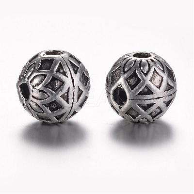 Tibetan Style Alloy 3-Hole Guru Beads PALLOY-YC65917-AS-1