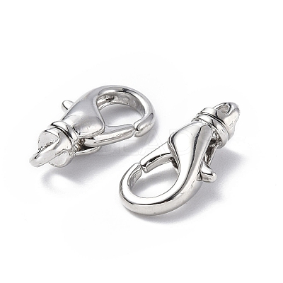 Eco-Friendly Rack Plating Brass Lobster Claw Clasps KK-F845-13P-1