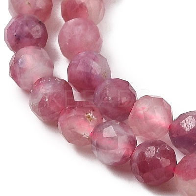 Natural Pink Tourmaline Beads Strands G-RM250101-C4-1