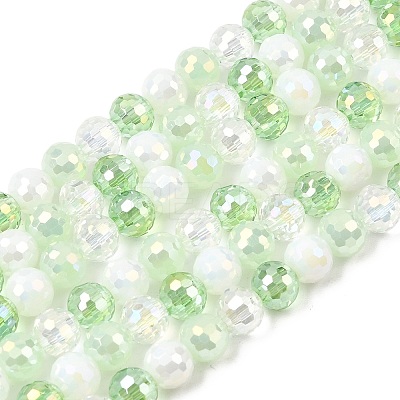 Electroplate Glass Beads Strands EGLA-D300-06-6mm-23-1