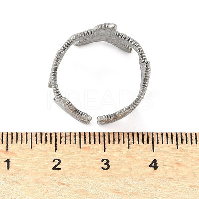304 Stainless Steel Open Cuff Rings for Women LS-RJEW-U060-01A-P-1