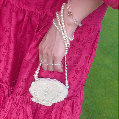 Natural Freshwater Pearl Beaded Stretch Rings for Women FS-WGC033C-01-1