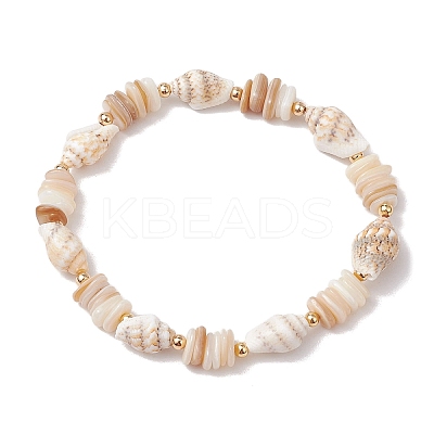 Shell Beaded Stretch Bracelets for Women BJEW-TA00588-1