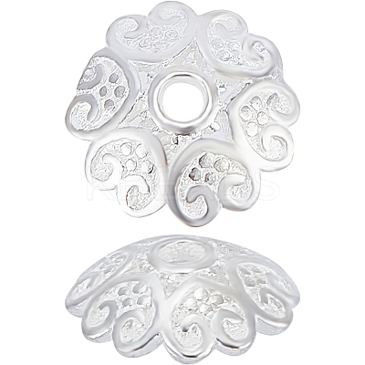 10Pcs 925 Sterling Silver Bead Caps STER-CN0001-37-1