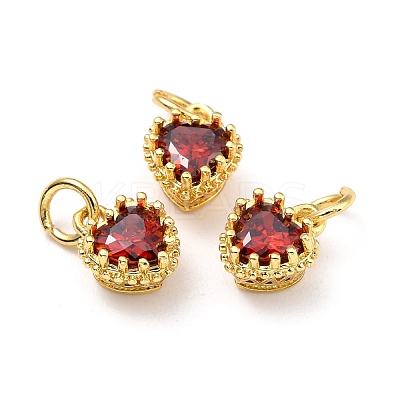 Brass Micro Pave Mixed Color Cubic Zirconia Pendants ZIRC-D120-02G-04-1