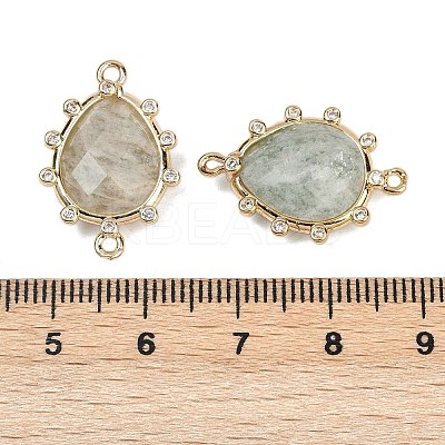 Natural Amazonite Faceted Connector Charms G-K347-07G-02-1