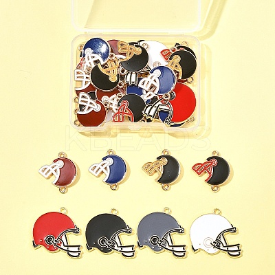 30Pcs 8 Styles Alloy Enamel Links ENAM-FS0002-50-1