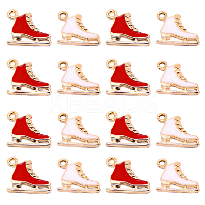 20Pcs 2 Colors Alloy Enamel Pendants PALLOY-CJ0001-137-1