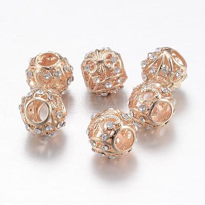 Alloy Rhinestone European Beads MPDL-T001-08-1