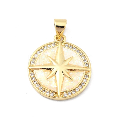 Brass Micro Pave Clear Cubic Zirconia Pendants KK-A221-09G-1