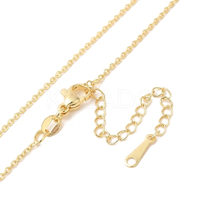 Brass Cable Chain Necklaces LS-NJEW-B119-08G-1