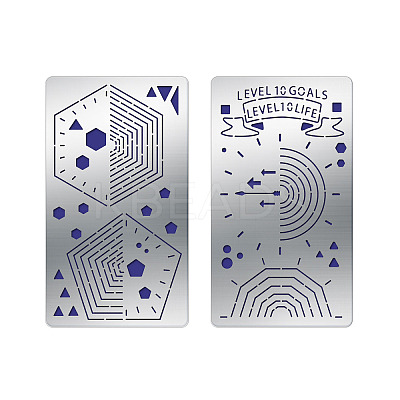 2Pcs 2 Style 304 Stainless Steel Cutting Dies Stencils DIY-FG0001-93-1