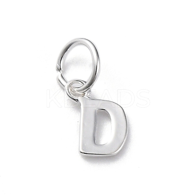 925 Sterling Silver Letter Charms STER-C012-01S-D-1