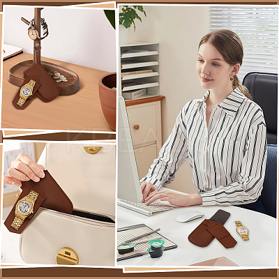 1Pc Leather Single Watch Gift Envelope Bags ABAG-ME0001-06-1