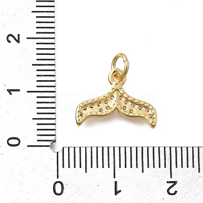 Brass Micro Pave Cubic Zirconia Pendants KK-D431-005B-G-1