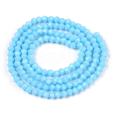 Opaque Solid Color Imitation Jade Glass Beads Strands EGLA-A039-P2mm-D12-1