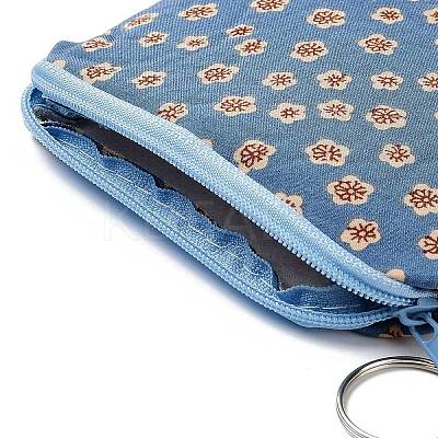Flower Pattern Cotton Cloth Wallets ABAG-Q043-01-1