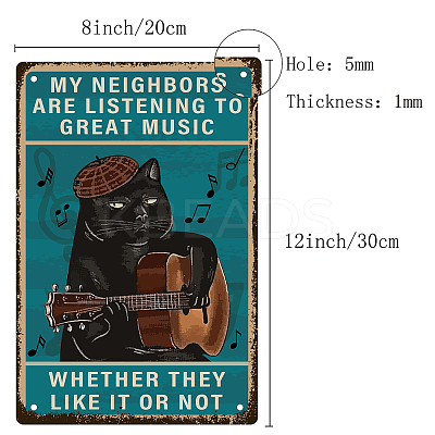 Vintage Metal Iron Tin Sign Poster AJEW-WH0157-671-1