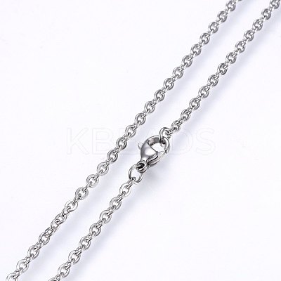 Non-Tarnish 304 Stainless Steel Cable Chains Necklaces NJEW-F226-04P-04-1