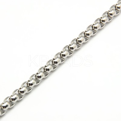 Tarnish Resistant 304 Stainless Steel Venetian Chain Necklace Making LS-STAS-A028-N031P-1