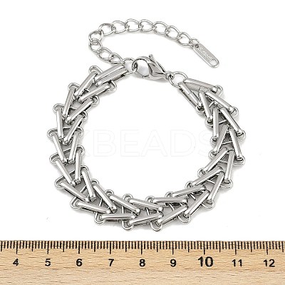 304 Stainless Steel Link Chain Bracelets for Women LS-BJEW-C113-01P-1