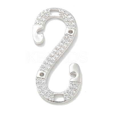 Rack Plating Brass Micro Pave Cubic Zirconia Pendants KK-L224-067P-1