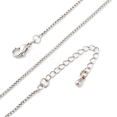Brass Box Chains Necklaces for Women NJEW-D302-08P-1