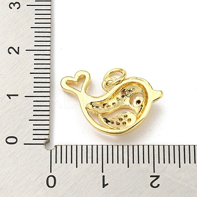 Brass Micro Pave Cubic Zirconia Pendants FIND-Z023-02D-1