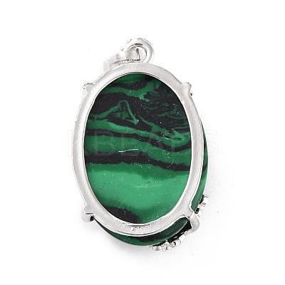 Synthetic Malachite Pendants G-C235-03B-RS-1