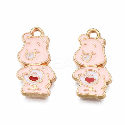 Rack Plating Alloy Enamel Pendants ENAM-T011-185-1